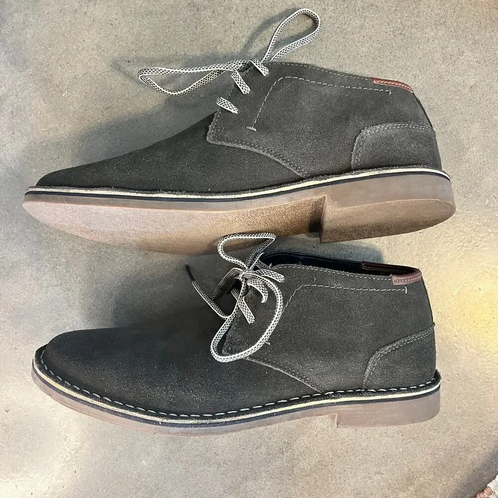 Kenneth Cole Gray Leather lace up oxford mens shoes size 12 business casual